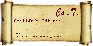 Csellár Tünde névjegykártya