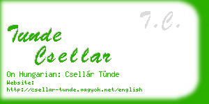 tunde csellar business card